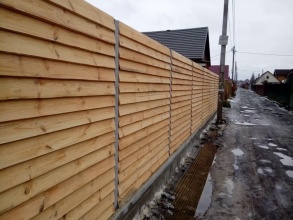Деревянный забор елочка 150 метров фото в Жуковском
