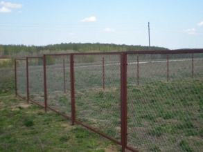 Забор из сетки рабицы в натяг секционный 12 метров фото в Жуковском